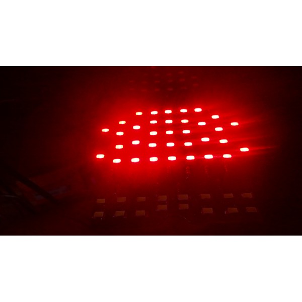 KIT PAR PLACA DE LEDS DO FUSCA MOD-1970 A 1974 "Pata De Vaca"BICOLOR-Pisca Vermelho